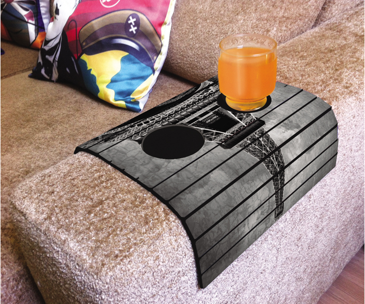 Bandeja Flexible con soporte para vasos Paris