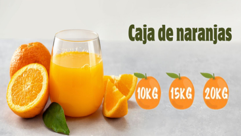 Caja de naranjas valecianas, de zumo o de mesa
